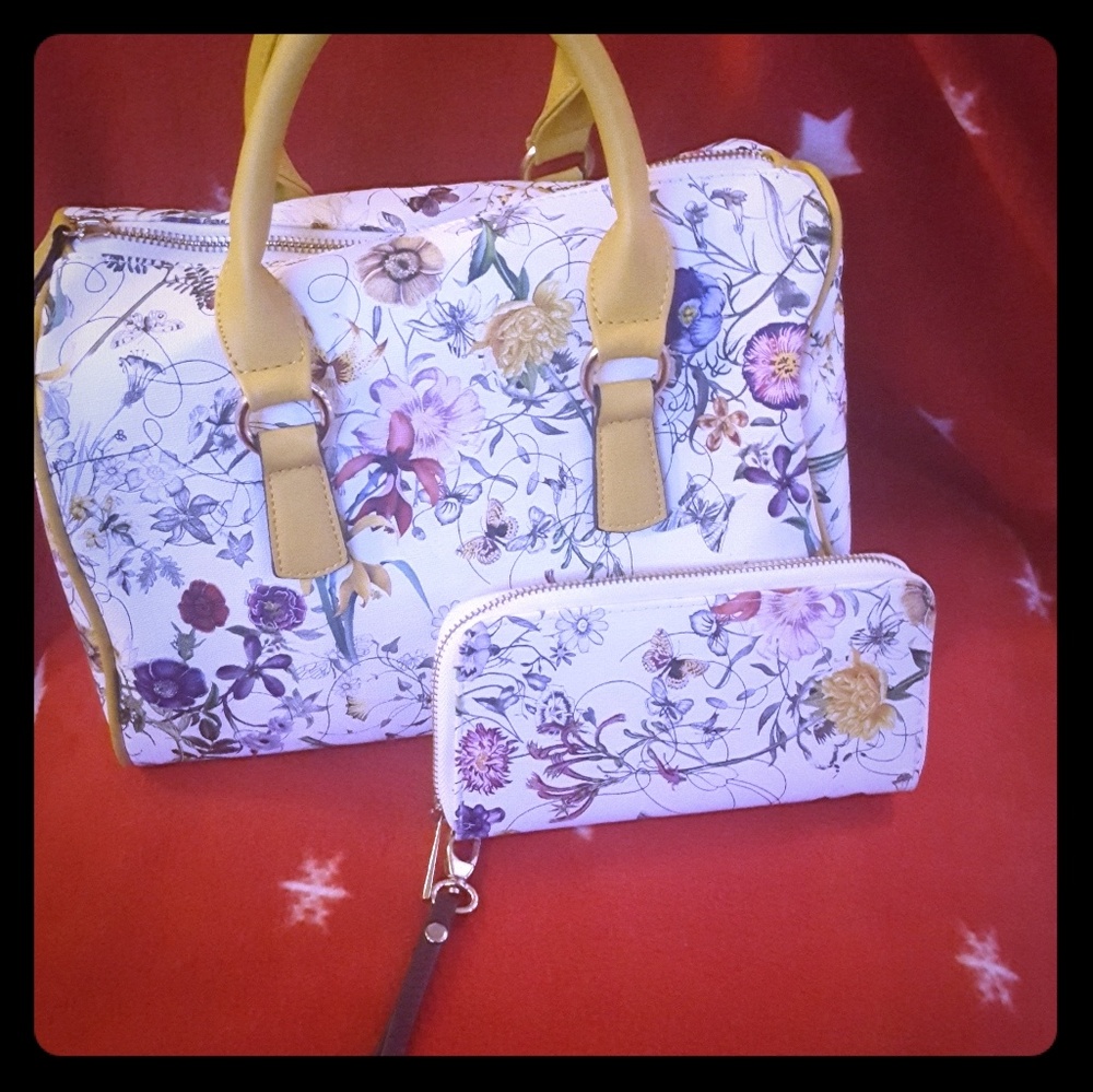 Beautiful handbag with matching wallet